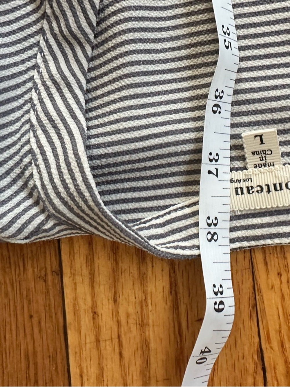 V-Neck Striped Tiered Dress - Navy & White - Picture 5 of 8